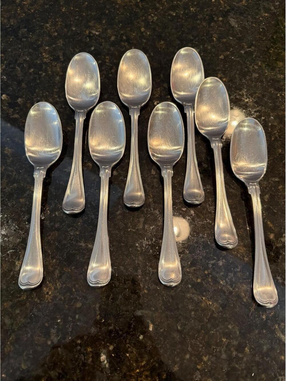 Dansk Classic Stainless Large Spoon Set Of 8 Pre Owned